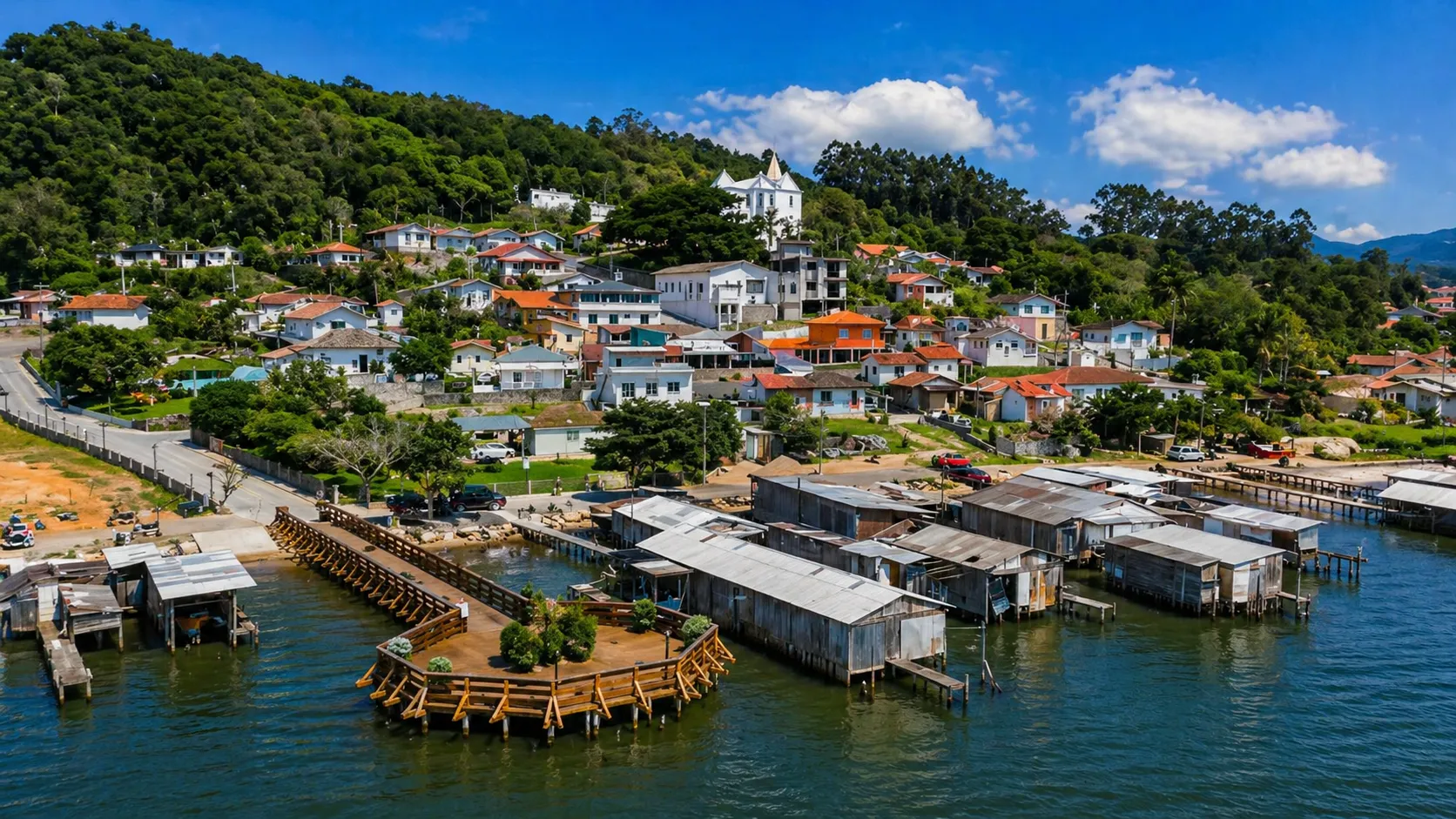Energia solar e ar-condicionado em Pescaria Brava SC